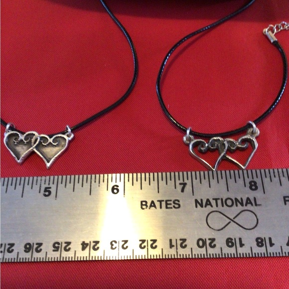 Sterling Silver hearts pendant 925 - Picture 3 of 3